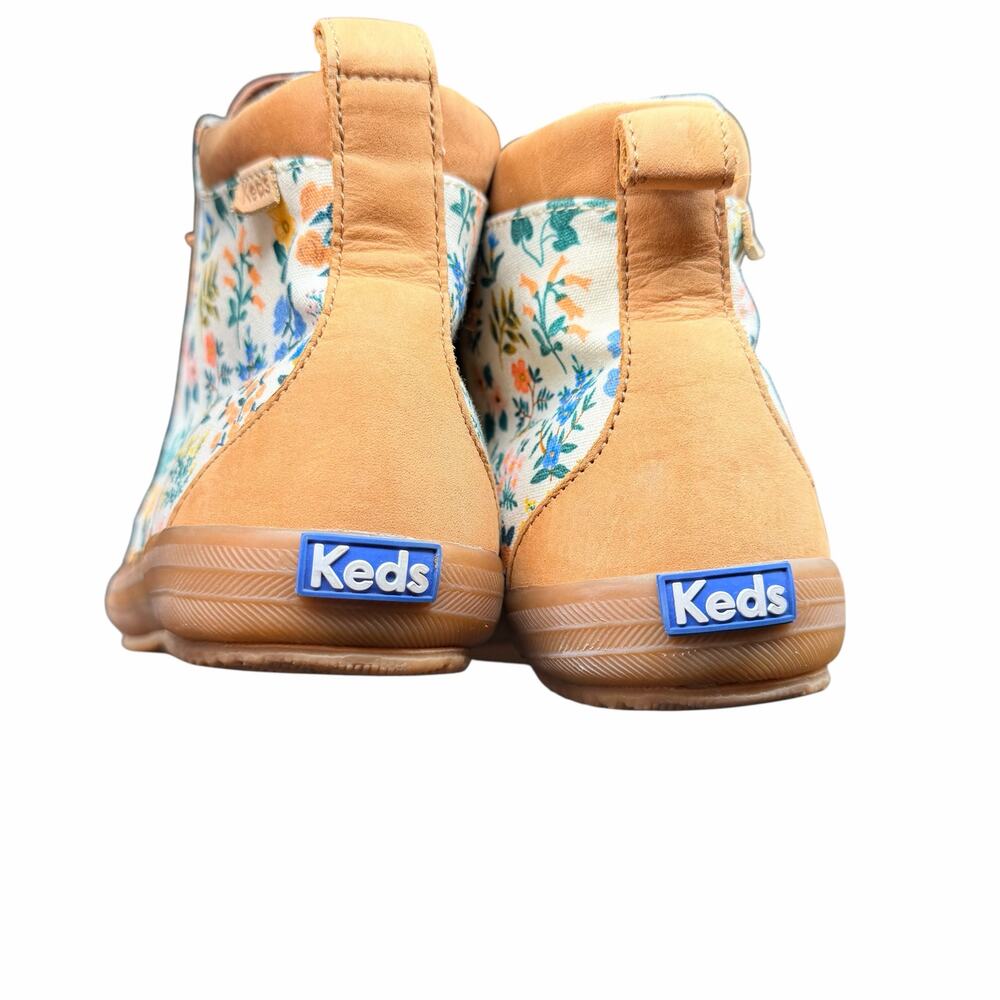 Keds x Rifle Paper Co Scout Wildflower Leather Boots 10 W wide width - Picture 4 of 13